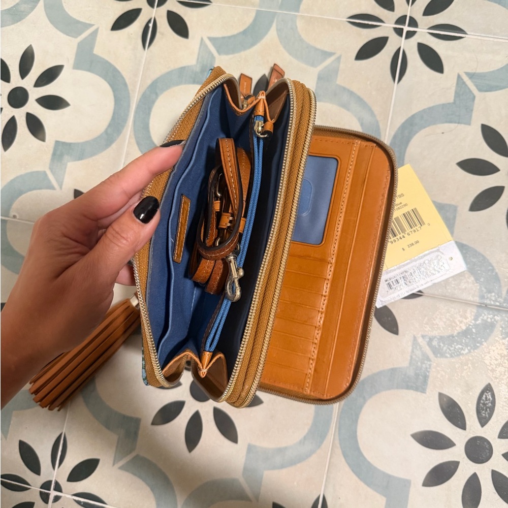 Dooney & Bourke Tropical Leaf Print Clutch - Picture 5 of 6
